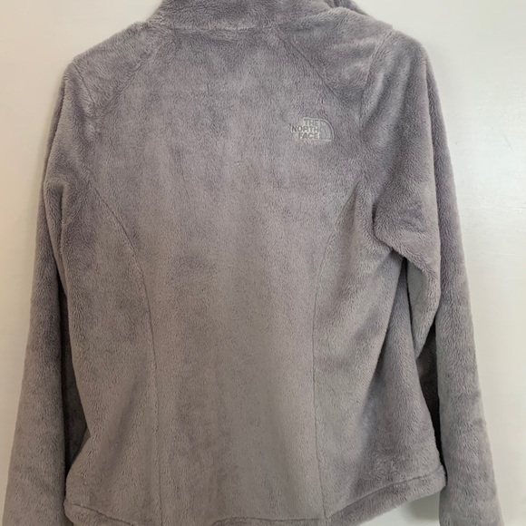 Gray Fuzzy Northface Zip Jacket Small Osito - Picture 6 of 6